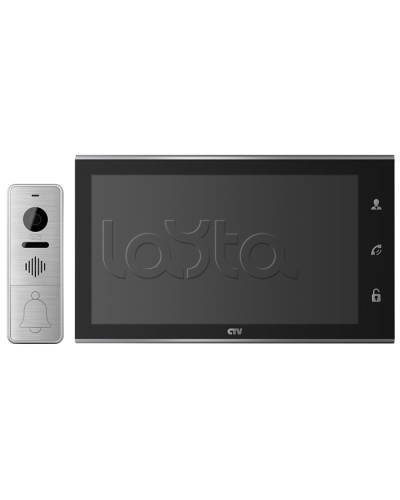 Комплектвидеодомофона CTV-DP4105AHD (черный) в Курске Комплекты домофонов Pintop.ru