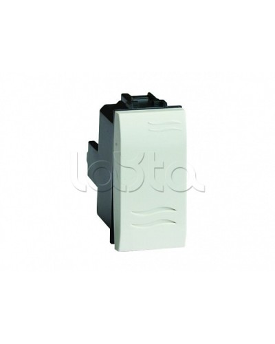 Выключатель типа кнопка, белый, 1мод. DKC 76021B в Курске Аксессуары для стоек и шкафов Pintop.ru