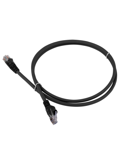 Патч-корд LANMASTER LSZH UTP кат.5e, 0.3 м, черный LANMASTER LAN-PC45/U5E-0.3-BK в Курске Патчкорды (медные) Pintop.ru