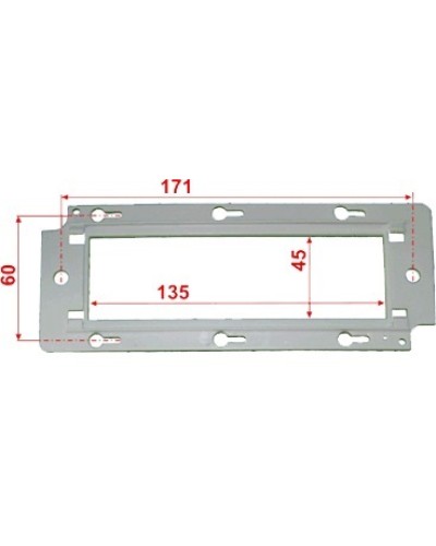 Пластиковый суппорт для установки 45х135 LANMASTER (LAN-PF45x135) в Курске Коммутационные изделия Pintop.ru