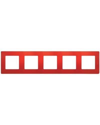 Рамка 5 постов Etika красный Legrand 672535 в Курске Аксессуары для кабель-канала Pintop.ru